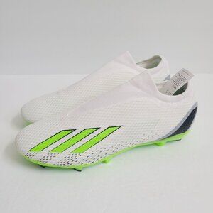NEW Adidas X Speedportal.3 FG Laceless Soccer Cleats HP9718 Size 9.5 White Green
